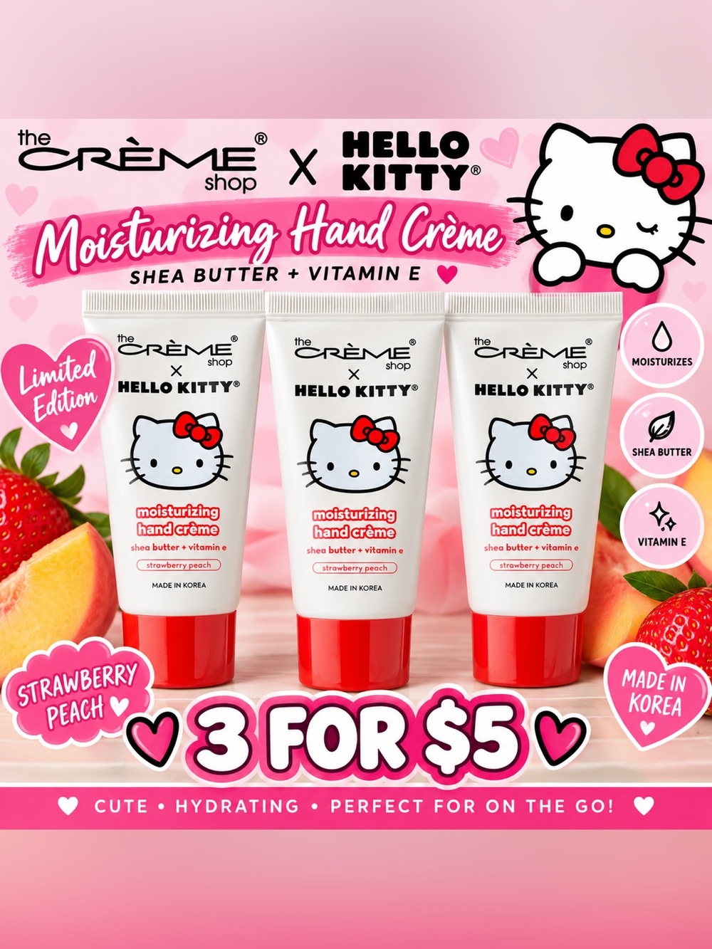 3- Hello Kitty x The Crème Shop Hand Crème